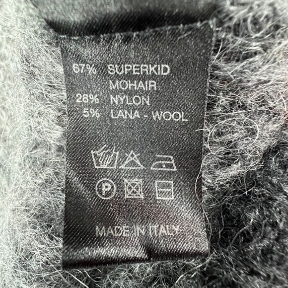 Roberto Collina Sweater Womens M Gray Ombre Mohair Wool Blend Knit Pullover Soft - Picture 11 of 13